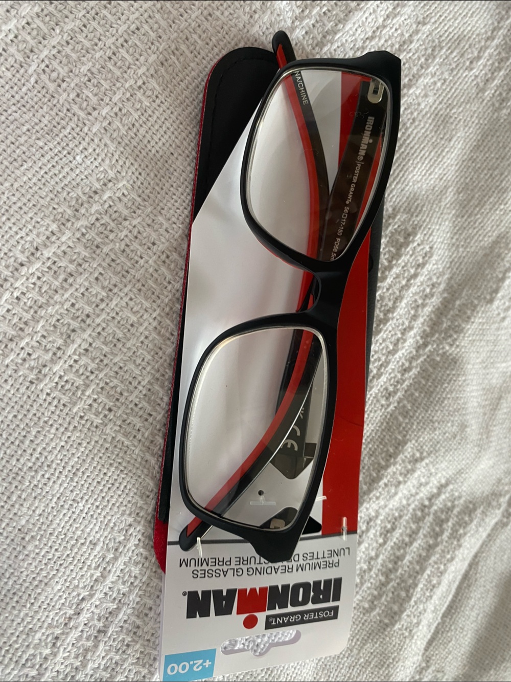 Iron Man Black and Red Men’s Reading Glasses +2.00